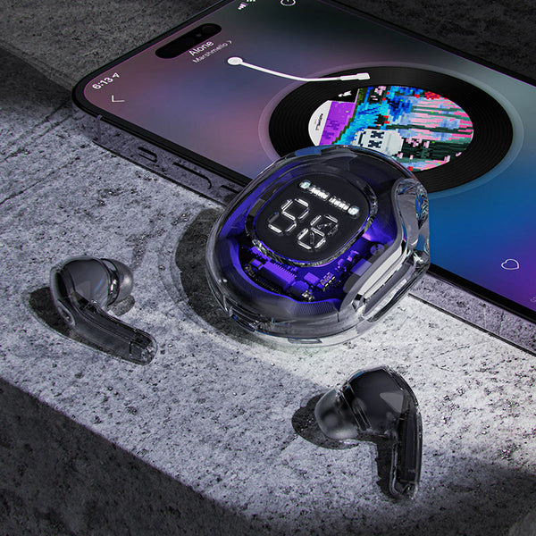 AIR39 CRYSTAL-CLEAR TRANSPARENT WIRELESS EARBUDS